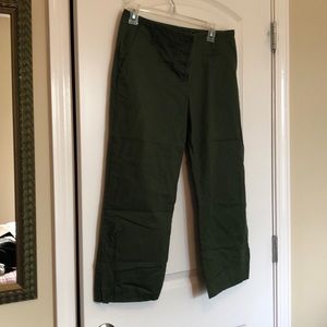 Green Capri pants from Anthropologie